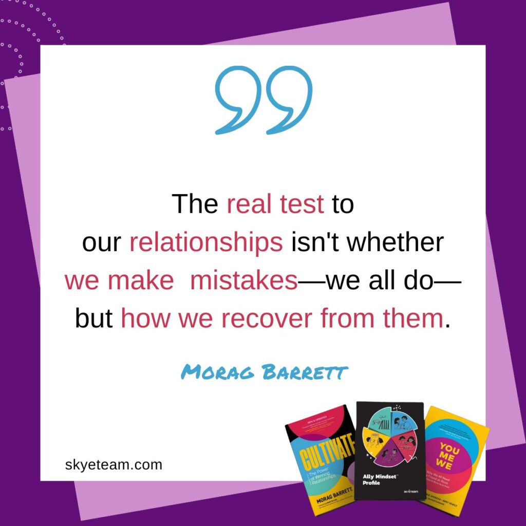 a quote about damaged a relationship reads the real test to our relationships isn't whether we make mistakes - we all do - it's how we recover from them