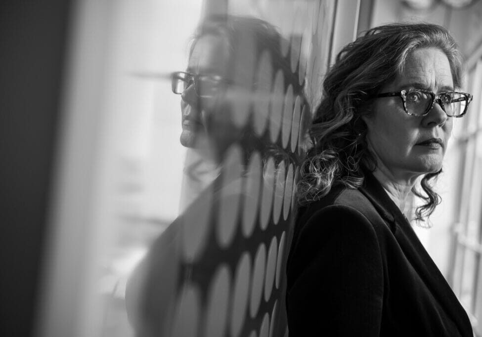 morag barrett looking thoughtful