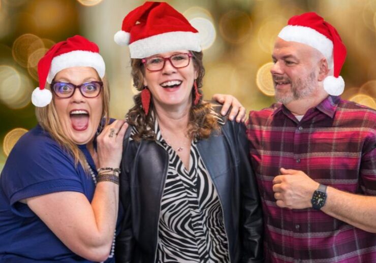 skyeteam wearing santa hats - relationship dynamics
